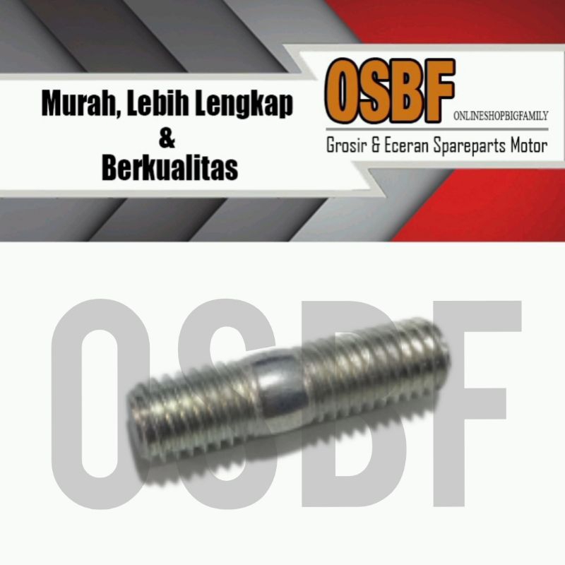 (Cek out min 15K) BAUT TANAM KNALPOT M8x30 (DRAT 12, PANJANG 3CM