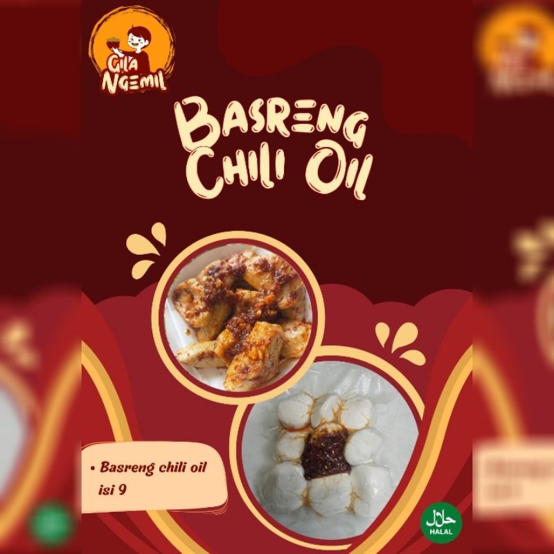 

1pac basreng Chili oil kemasan vakum isi9