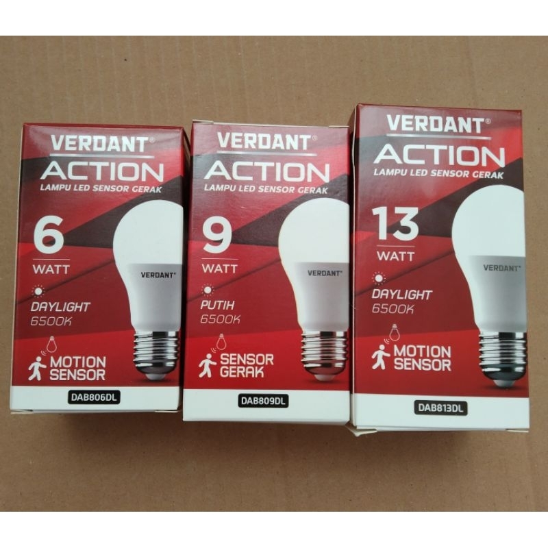 Verdant Lampu Sensor Gerak 6W 9W 13w/Lampu LED Sensor gerak 9 Cahaya putih Motion Sensor dikota pont