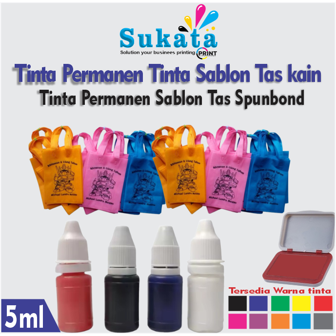

Tinta Permanen Sablon Spunbond Tas Kain Totebag Anti Luntur