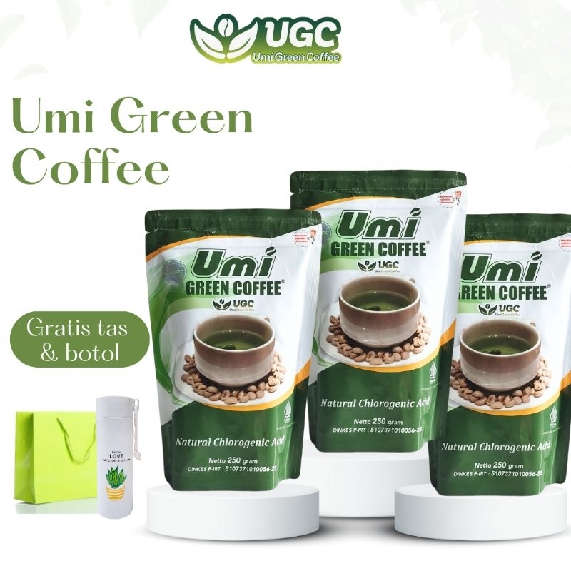 [Paket 3pcs] UGC Umi Green Coffee Kopi Hijau Pelangsing & Kesehatan Ori