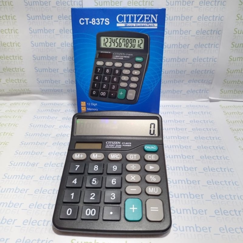 

kalkulator CITIZEN CT-837S dual power