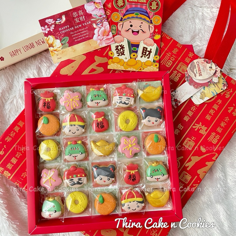 

READY ISI 25pcs GLUTEN FREE cookies imlek cny sincia kue kering kado gift hamper kukis karakter
