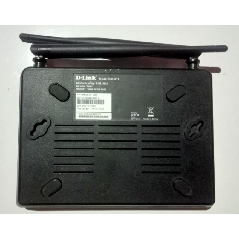 Router DLINK DIR 612 bekas normal+adaptor