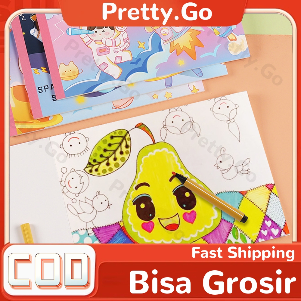 

Buku Mewarnai Drawing Book/A4-Buku Gambar Anak/A4 Buku Mewarnai Tebal 30 Lembar