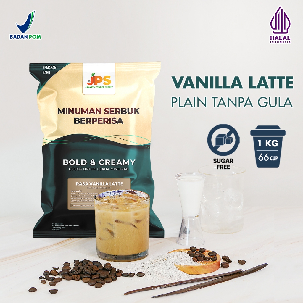 

Powder Drink JPS Bubuk Minuman Rasa VANILLA LATTE PLAIN 1Kg