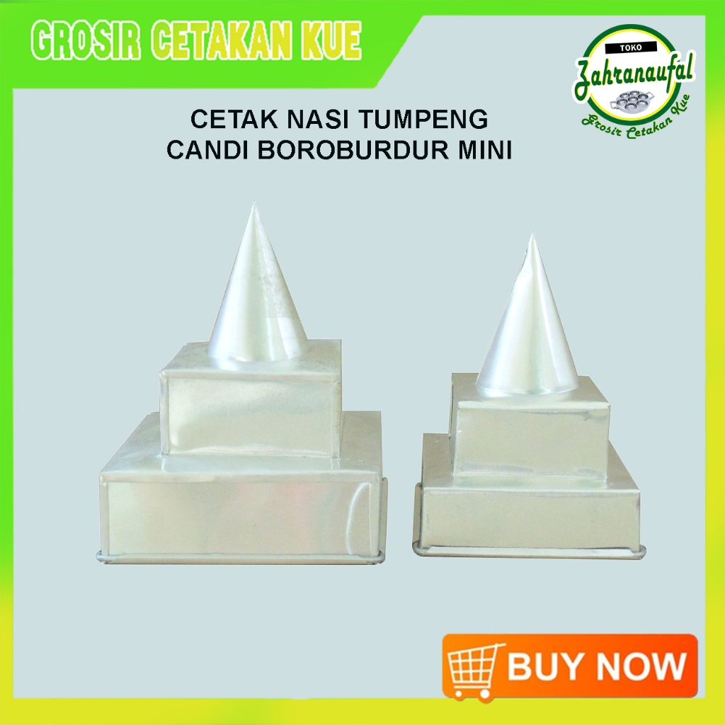 CETAKAN NASI TUMPENG CANDI BENTUK KOTAK UKURAN KECIL