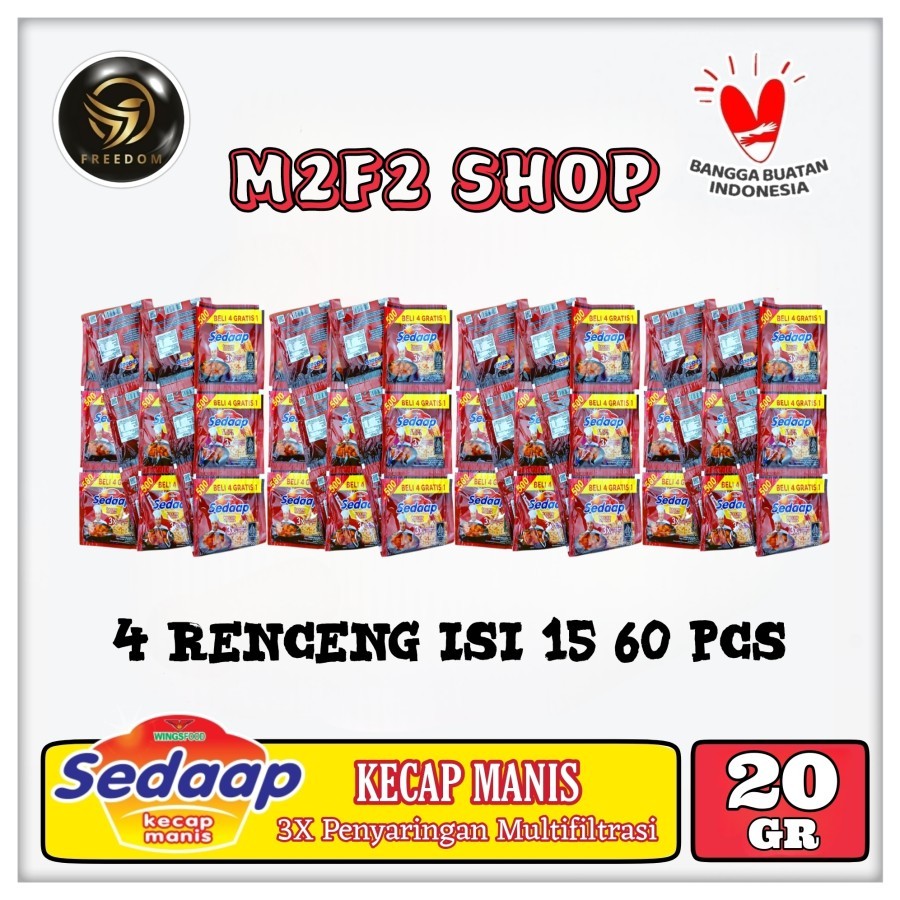 

Sedaap Kecap Manis Original Sachet - 20 gr (Kemasan 4 Renceng)