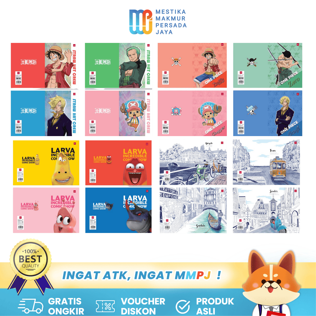 

Deli Buku Tulis Sekolah B5 Isi 42 Lembar (1 Pack) Karakter Lucu Menarik untuk Anak & Pelajar CNA542