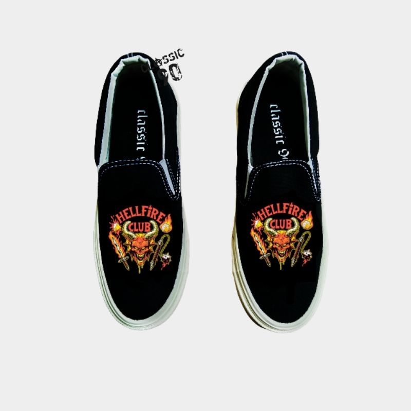 SEPATU SLIP ON HELLFIRE CLUBPREMIUM QUALITY[ NOBRAND