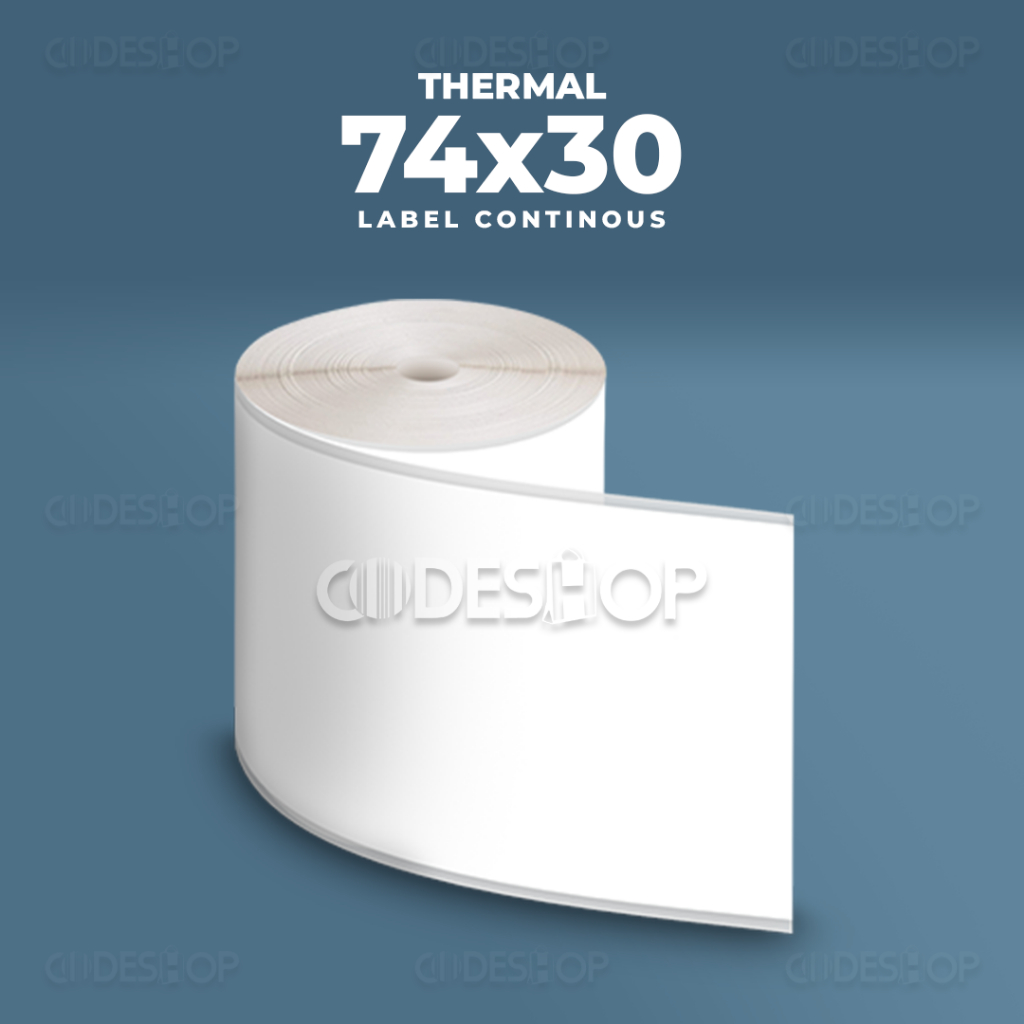 

Label Thermal 74x30m Sticker Continuous Printer Barcode Epson Kassen