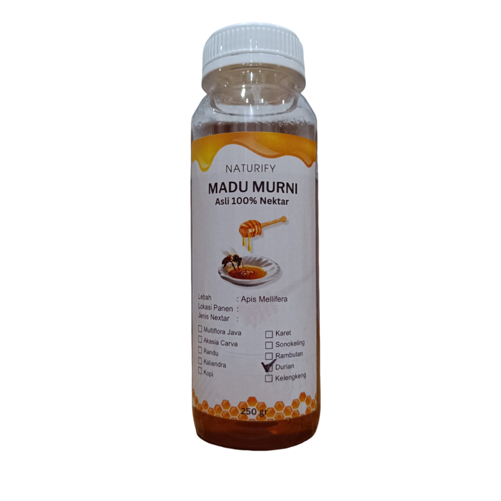

Naturify Madu Murni Asli Nektar Bunga Durian 250 Gram