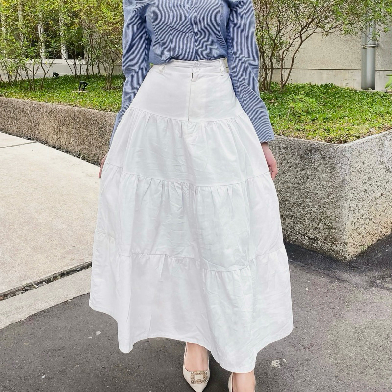 Span Ruffle Skirt | Rok Susun | Rok Terapan | Rok layer | Rok Putih | Rok Navy | Rok coklat | Orlapu