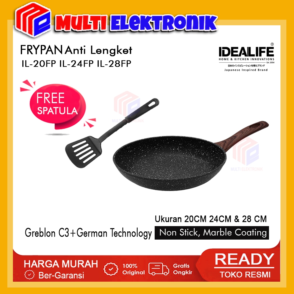 IDEALIFE Frypan - Wajan Penggorengan Anti Lengket