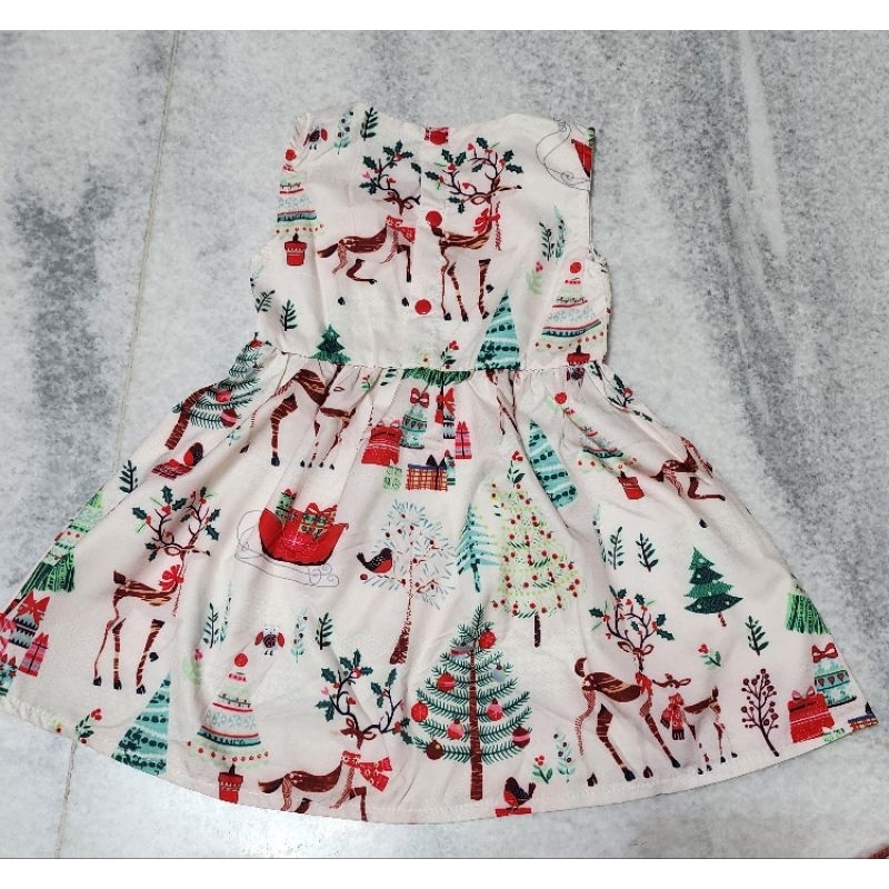 preloved dress natal anak model rusa pohon natal
