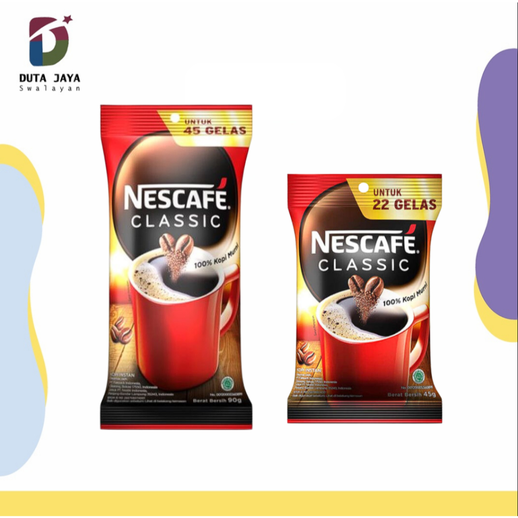 

Nescafe Classic Kopi Instan 45 Gram, 90 Gram