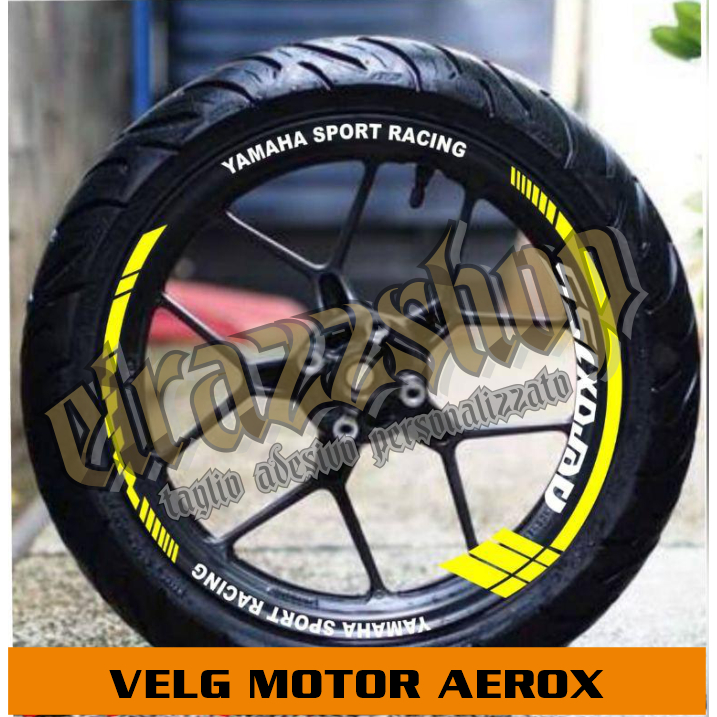 Stiker aerox 155 Lis velg List Vleg Sticker velg Stiker velg motor yamaha aerox satu set. Motorcycle