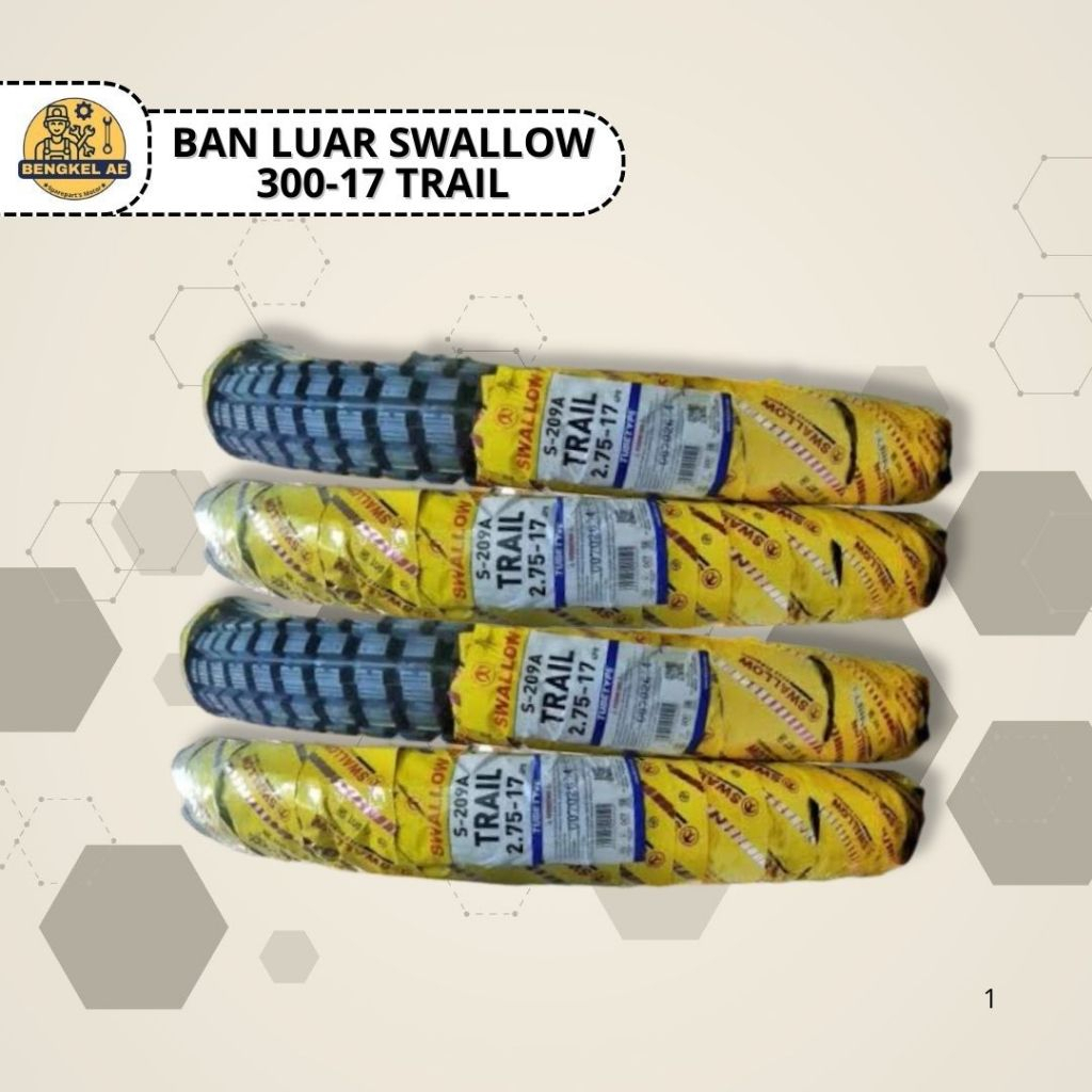 Ban Luar Swallow Ring 17 Ukuran 300 Trail Non Tubless || Ban Luar Ukuran 300 Ring 17 300-17 Non Tubl