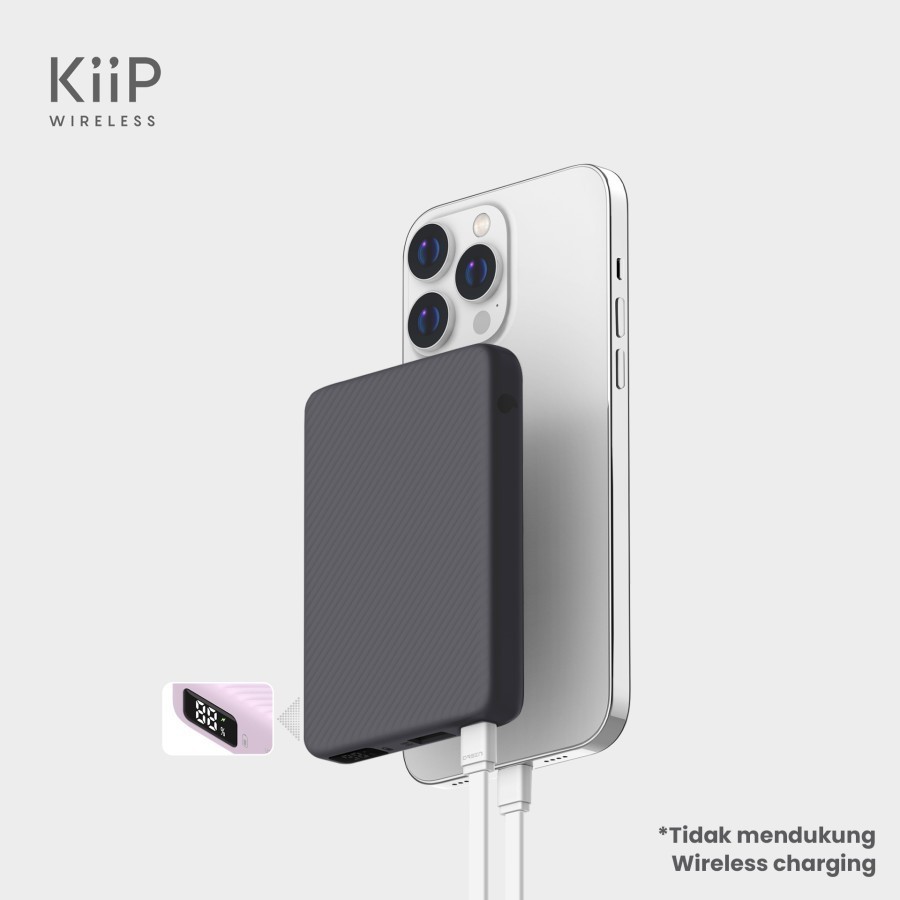 KIIP E48 POWER BANK FAST CHARGING 20W QUICK CHARGE TYPE C PD