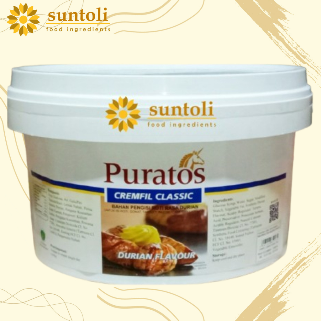

PURATOS CREMFIL CLASSIC DURIAN / Filling Siap Pakai Rasa Durian - 5 kg