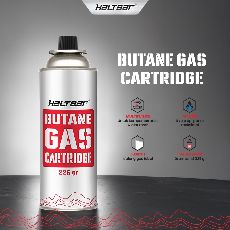 Haltbar Butane Gas Cartridge 225gr