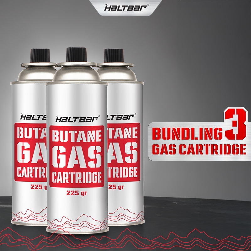 Bundling 3 Pcs Gas Portable Haltbar Butane Gas Cartridge 225gr