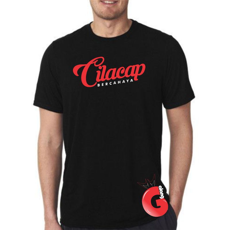 Kaos Cilacap Bercahaya / kaos ngapak cilacap / t-shirt kaos pria dewasa