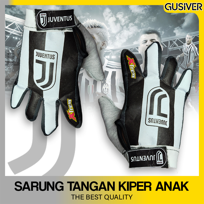 Sarung Tangan Kiper Anak Juventus - Sarung Tangan Kiper Anak Team Seri A