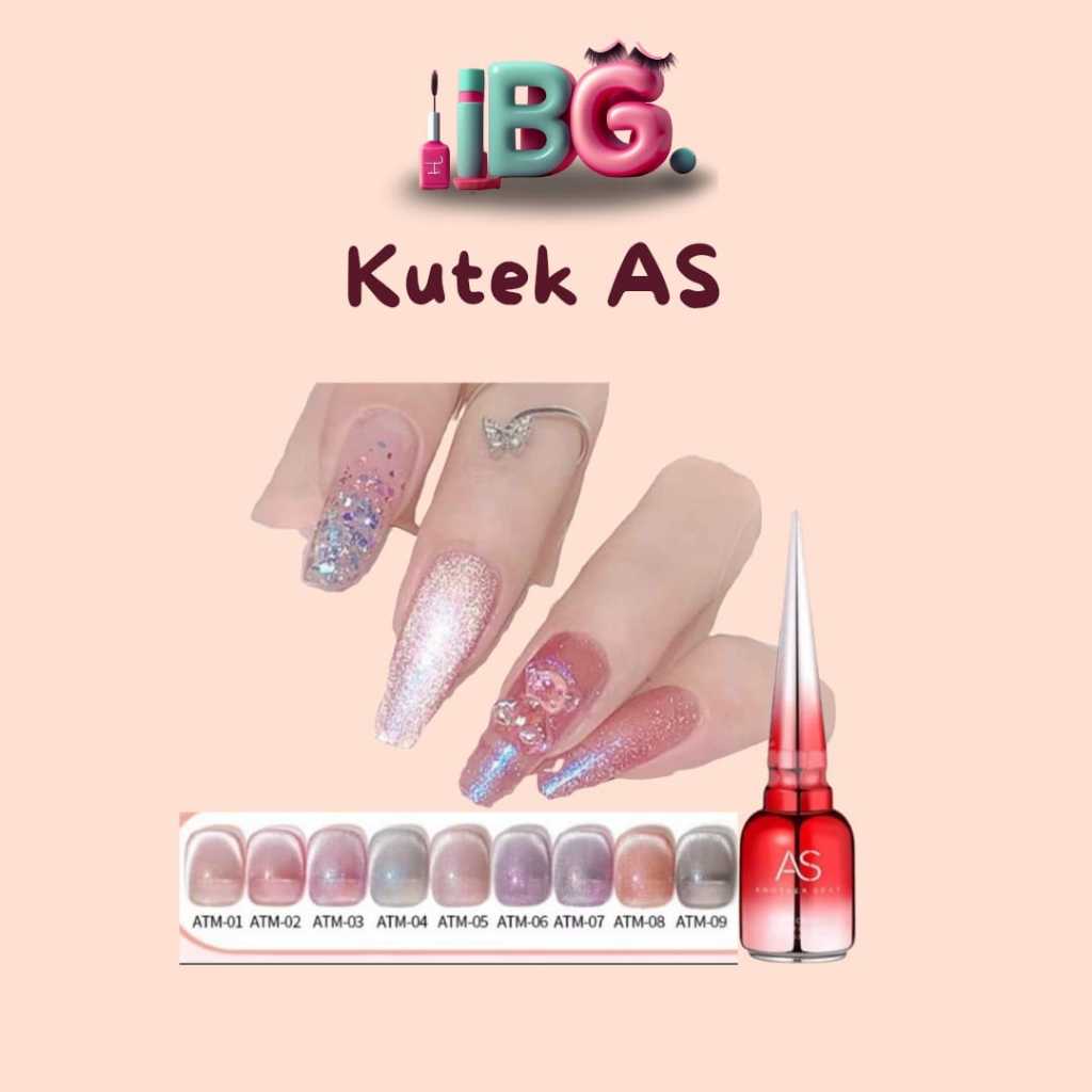AS Kutek Gel Peach Flash Cateye AS Kutek AS Cateye AS Cateyes Nailgel AS ATM Cat Eye Nail Gel Kutek Jelly Cateye AS