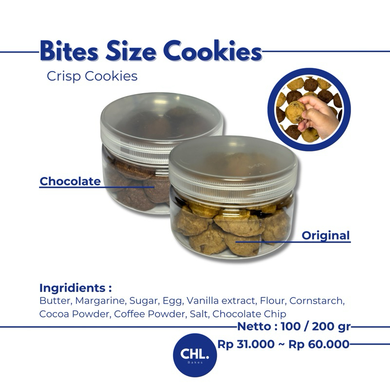 

Bites Size Cookies (Toples Only)