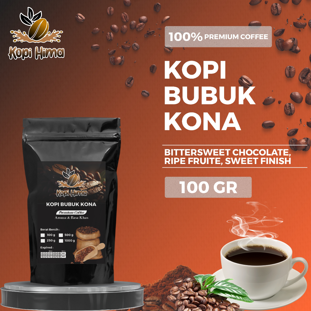 

kopi.hima - bubuk kopi kona berat 100 gram premium roasting