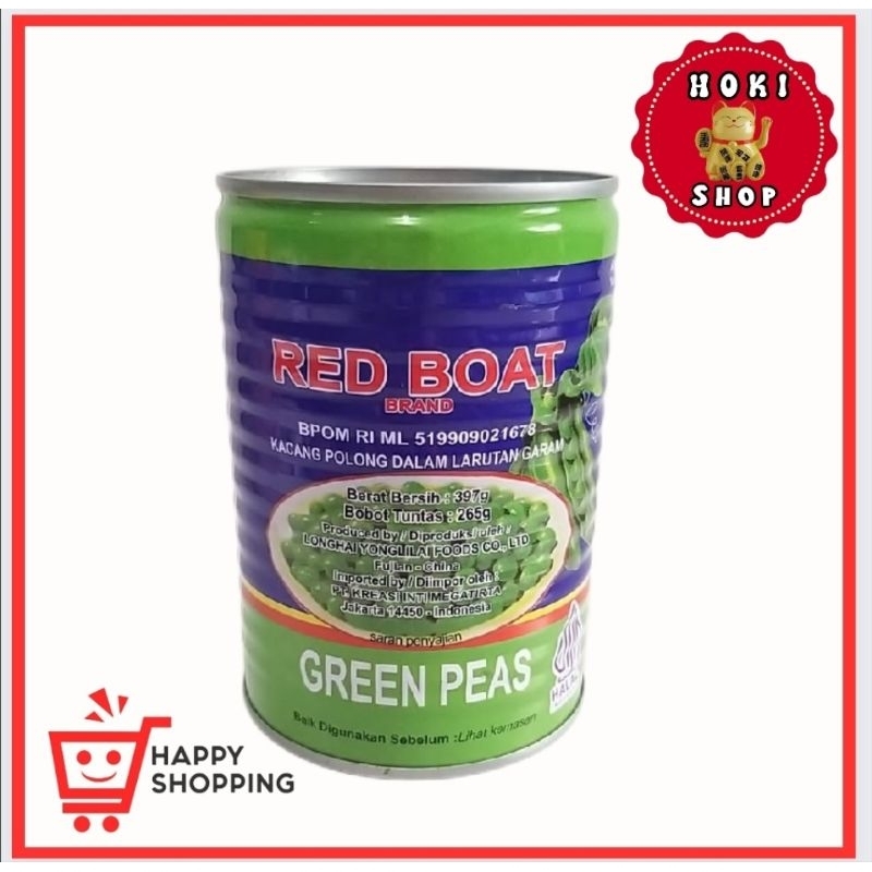 

Kacang Polong Red Boat Kaleng 397gr / Kacang Kapri / Green Peas / Arcis