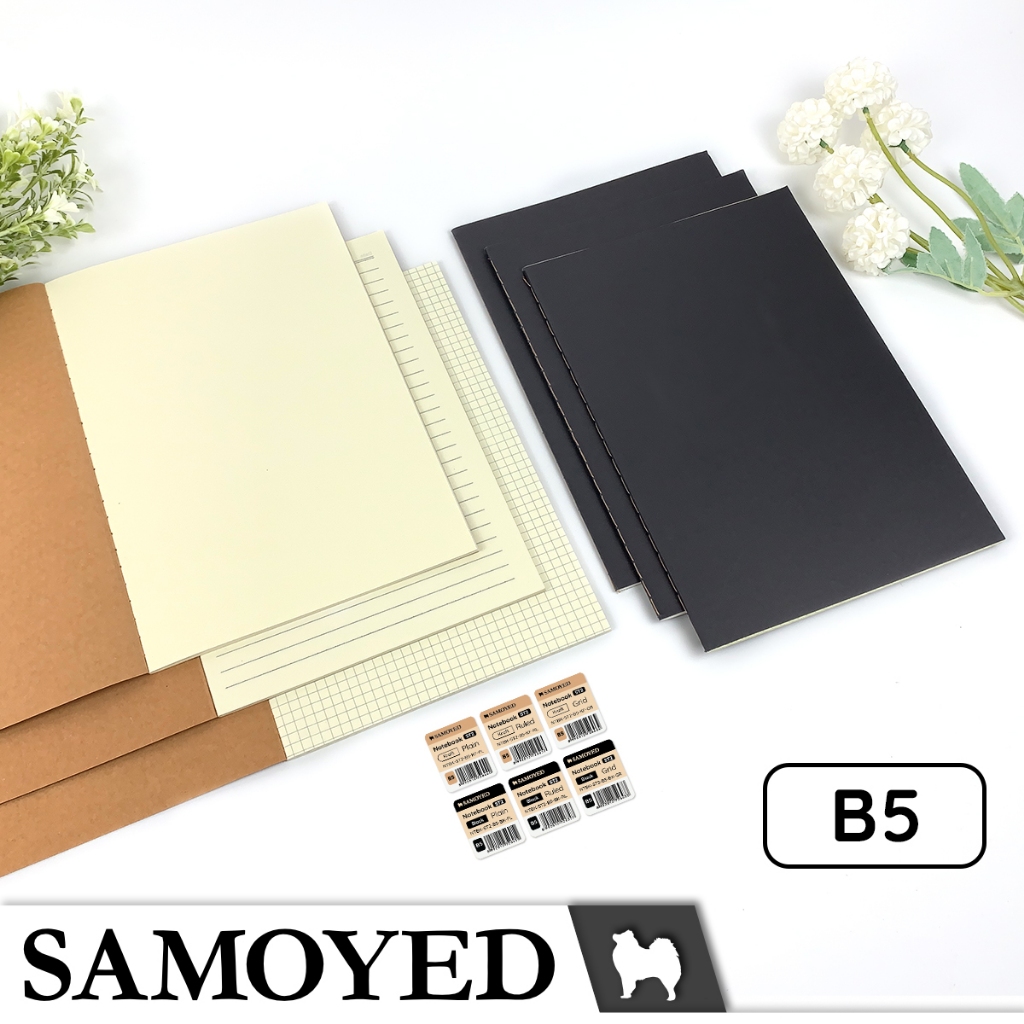 

Buku Tulis / Catatan / Black / Kraft Notebook B5 Samoyed NTBK-ST2-B5 Plain / Ruled / Grid / Polos / Garis / Kotak