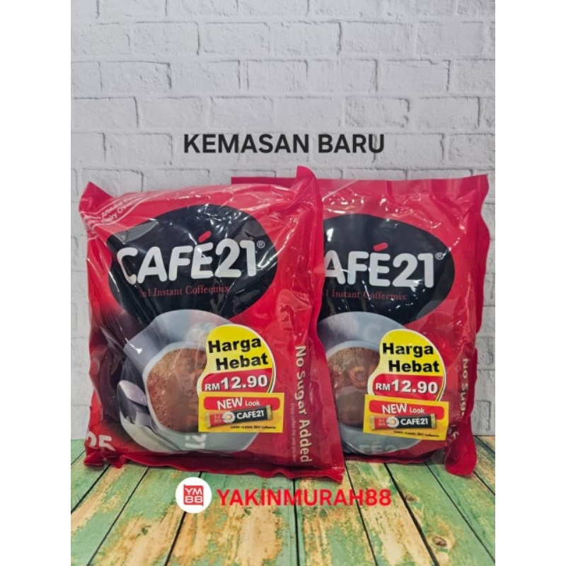 

Cafe21 2in1 Instant Coffeemix Tanpa Gula isi 25 Sachet Original Singapore