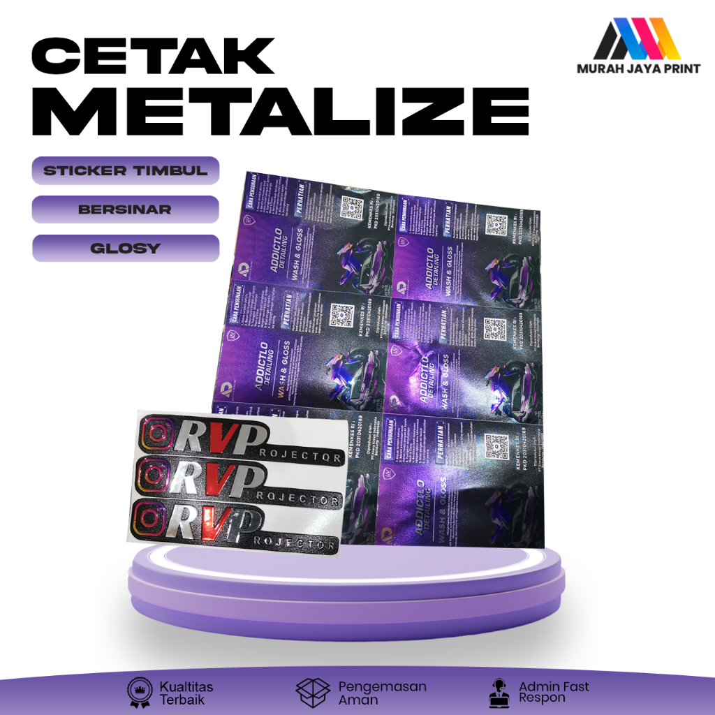 

STICKER METALIZE CETAK PRINT DTF UV - UV DTF Metalize Sticker Custom Cutting Metalize Shine & Glossy Lable Produk