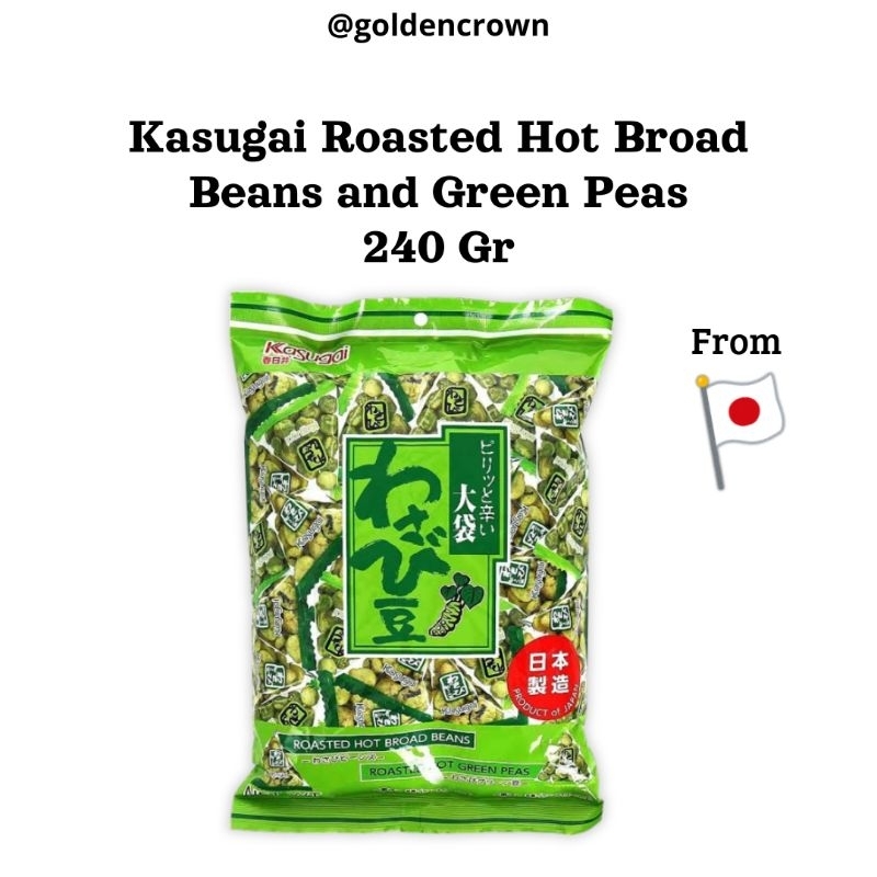 

Kasugai Roasted Hot Broad Beans and Green Peas | Kacang Panggang Rasa Wasabi 240g