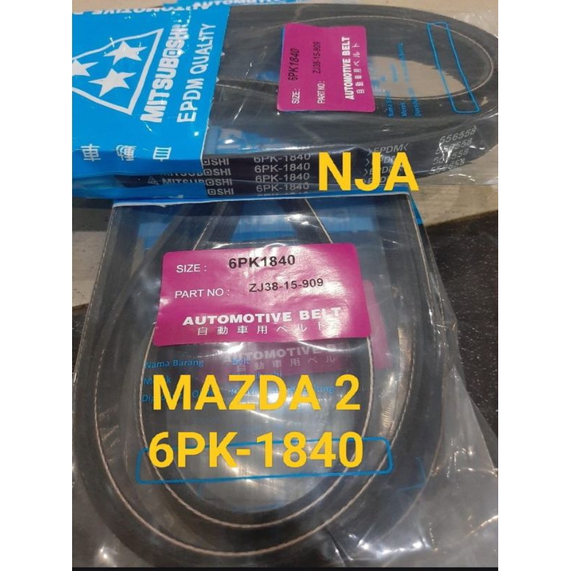 FAN VAN V BELT TALI KIPAS 6PK1840 MAZDA 2 MAZDA2 6PK-1840
