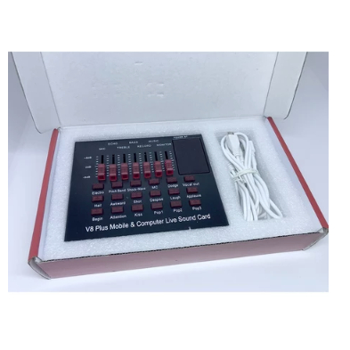 Sound Card V8 Plus Bluetooth External Mixer Original Taffstudio