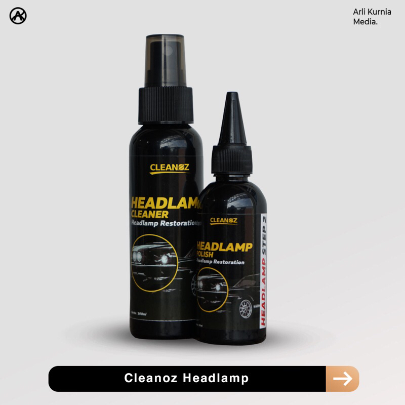 Cleanoz Headlamp Pembersih Lampu Mika Lampu Mobil Pembersih Kaca Lampu Mobil yang Buram Kuning Kusam