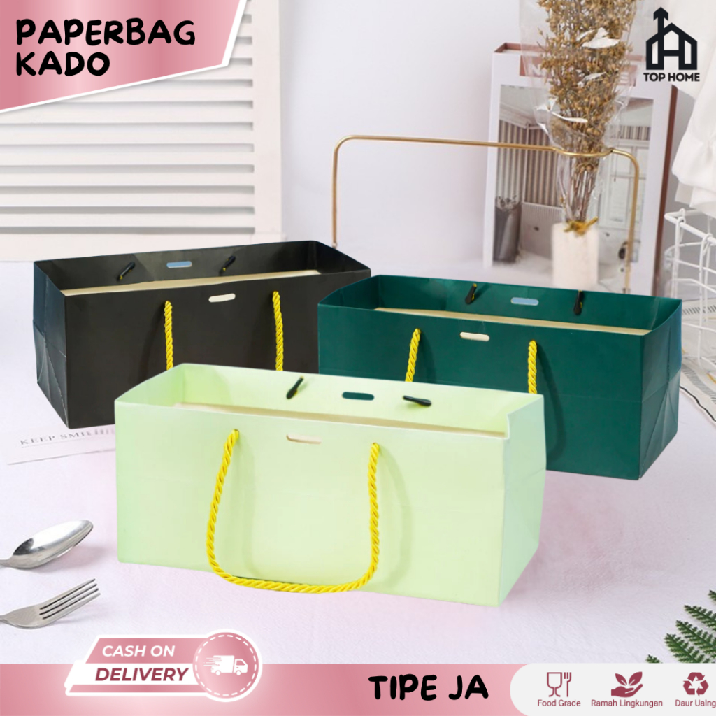 

Paperbag Kado Souvenir Tas hampers Ivory Paperbag Tebal Bahan Ivory/ Goodiebag Gift Kado dengan Tali