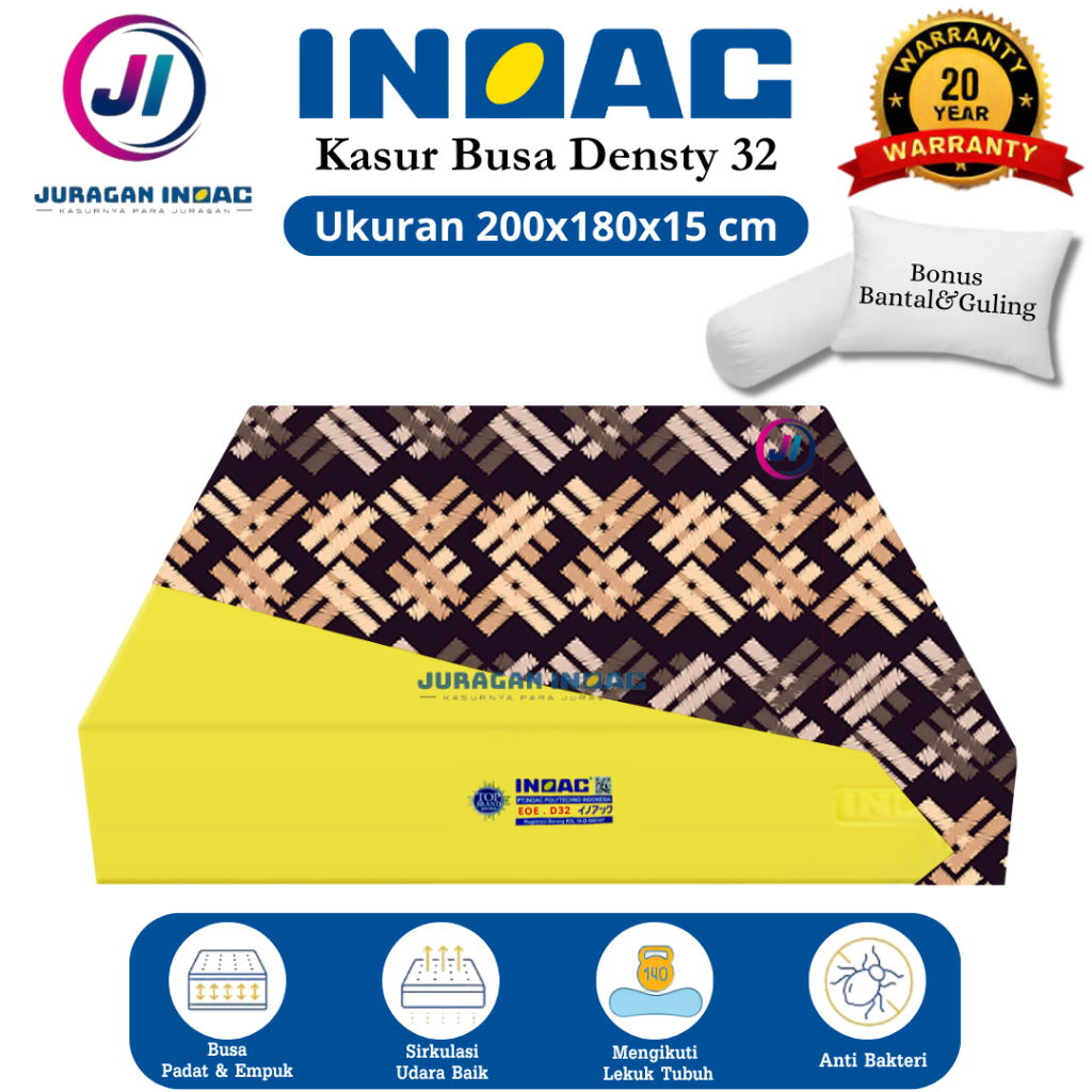 [200x180x15] Kasur Busa Inoac Asli No 1 Tebal 15 cm Garansi 20 Tahun Murah ~ Juragan Inoac