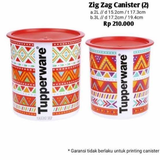 PROMO Tupperware Toples Zig Zag Canister (2 pcs)