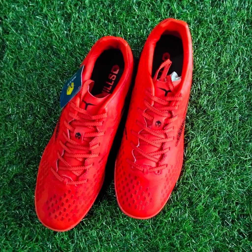 MILLS Sepatu Futsal Pria Triton Deisler 1.2 Prime In - Coral.Red/Black 9403403