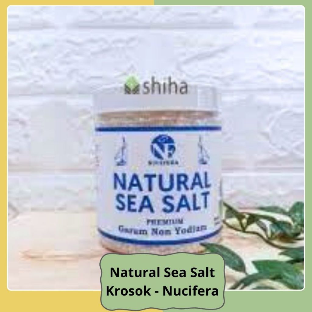 

SHIHA - Nucifera Sea Salt Naturals I Garam Laut Tanpa Proses Kimia 500g I Garam Krosok Non Yodium