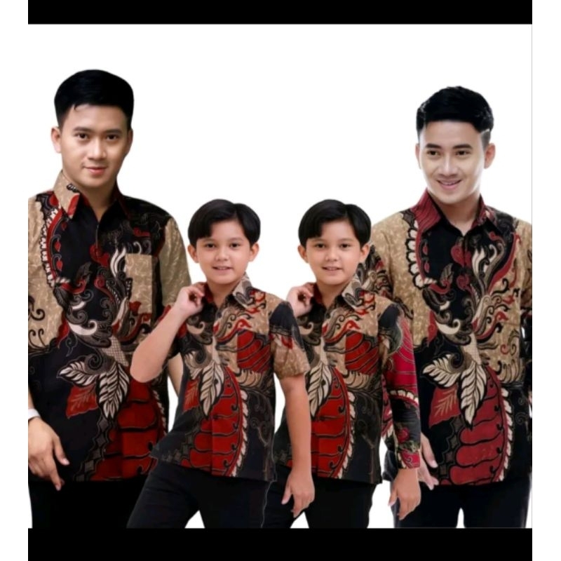 Baju Couple ayah dan anak laki laki umur 1 sampai 12 tahun Batik anak dan ayah seragam