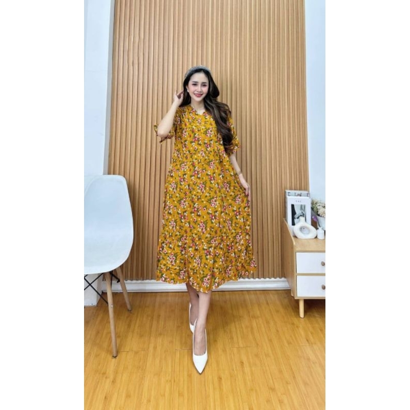 Daster Resleting Depan Busui Tali Samping Kanan Kiri Dress Lily Baju Remaja Kekinian