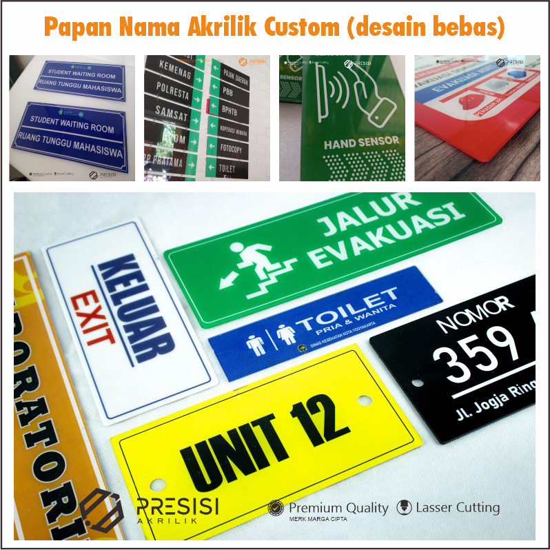 

PAPAN AKRILIK PRINT, PAPAN NAMA, AKRILIK CUSTOM, TULISAN AKRILIK FREE DESAIN