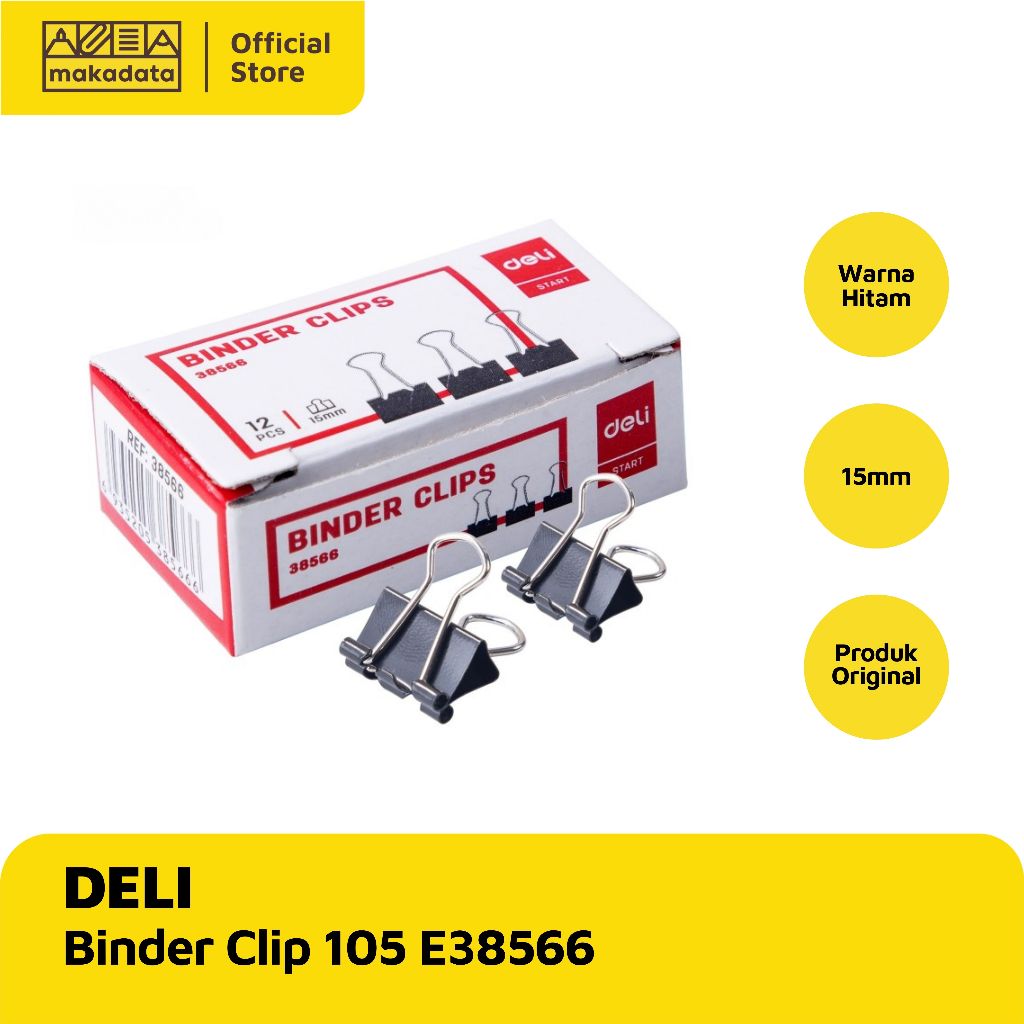 

DELI BINDER CLIP / KLIP KERTAS 105 E38566 HITAM (1 PCS)
