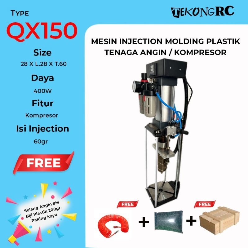 Mesin Plastic Injection Moulding Cetak Kemasan Plastik XC150 peneumatic tenaga angin