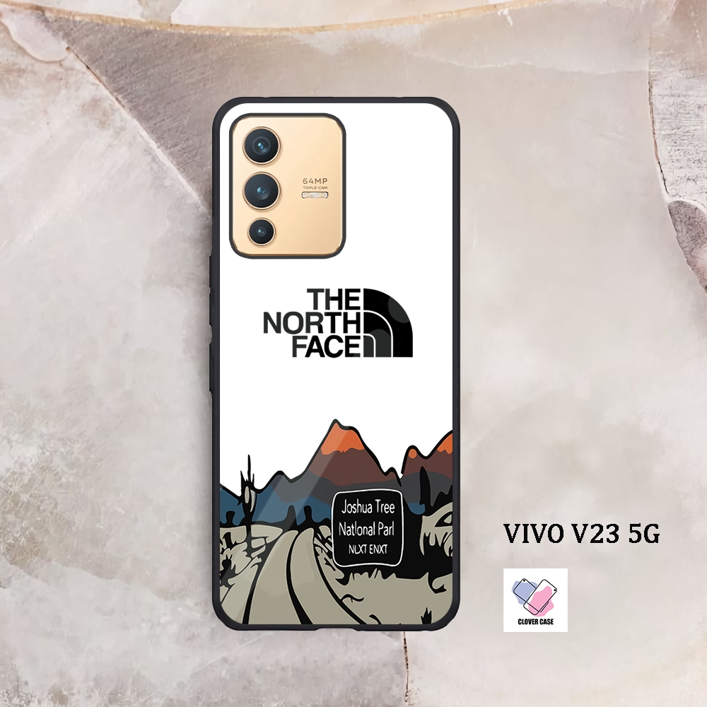 [TH10]  Case Glossy Case | VIVO V23 5G | CASE KEKINIAN LUCU |  Casing Hp Kilau Motif THE NORTH FACE